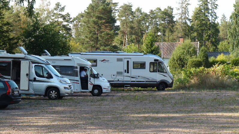 Parkplatz an der Picasso Skulptur in Kristinehamn
