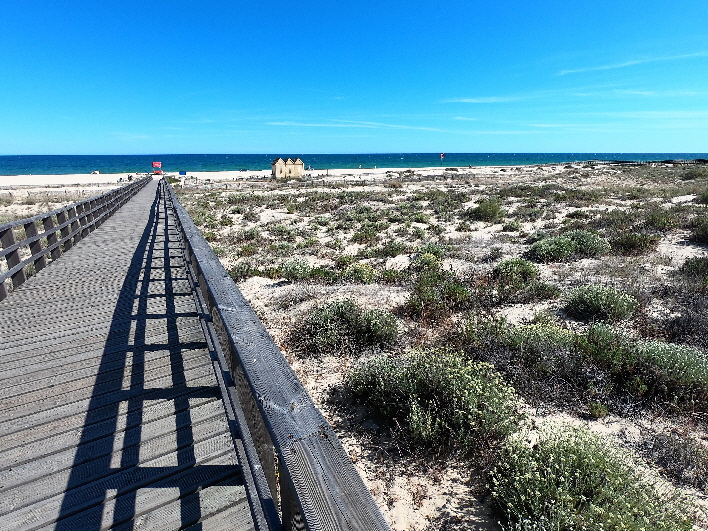 Bequemer Strandzugang über kleie Dünen
