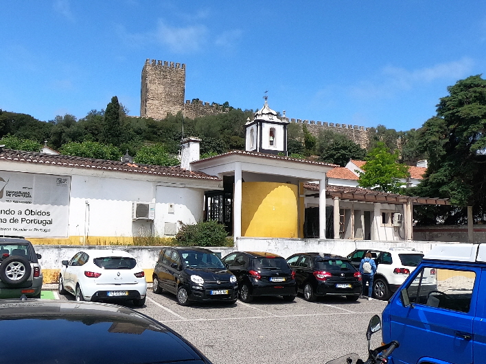 erster Anblick des Castello Óbidos